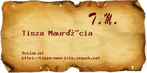 Tisza Maurícia névjegykártya